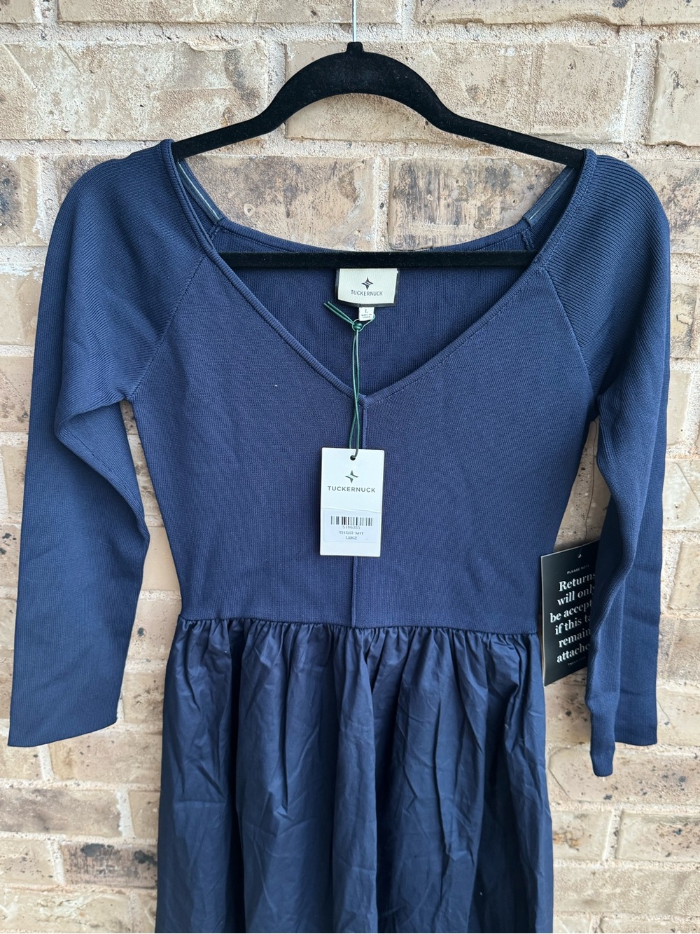 Tuckernuck Navy Clea Maxi Dress Size Large NWT - Picture 6 of 16